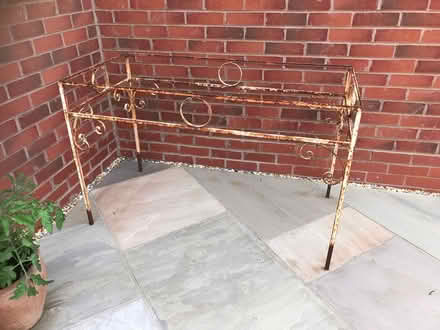 Photo of free Rusty wrought iron table frame (Malvern WR14) #1