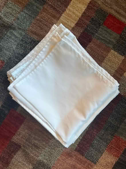 Photo of free Ten white dinner napkins (Adams Morgan) #1