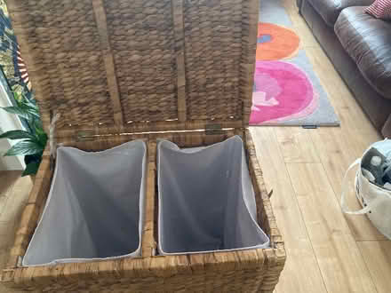 Photo of free John Lewis Double Water Hyacinth Laundry Bin (Tottenham N18) #1