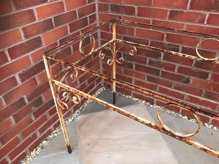 Photo of free Rusty wrought iron table frame (Malvern WR14) #2