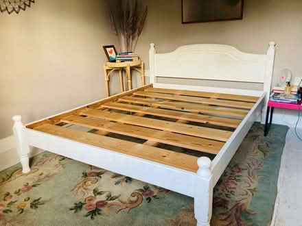 Photo of free Painted Solid Wood Double Bed Frame (Moretonhampstead) #1