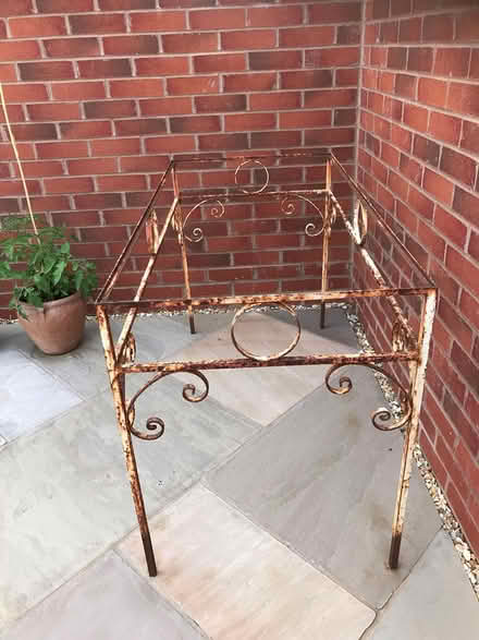 Photo of free Rusty wrought iron table frame (Malvern WR14) #3