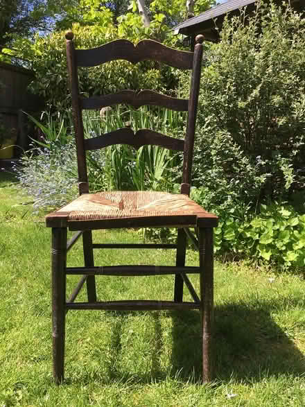 Photo of free 2 chairs with rush seats (BA11) #2