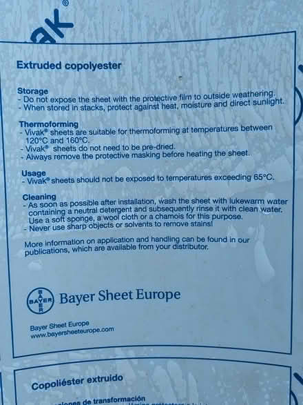 Photo of free Vivak acrylic sheet (Riverhead TN13) #2