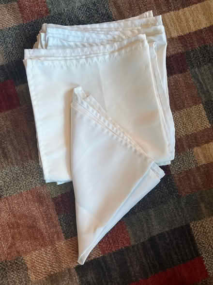 Photo of free Ten white dinner napkins (Adams Morgan) #2