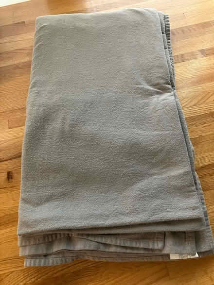 Photo of free King-size grey flannel flat sheet (West Somerville) #1