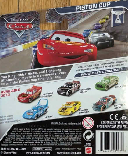 Photo of free Disney Pixar Piston Cup Toy car (Arcadia) #2