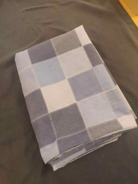 Photo of free Blue Checked Single Duvet Cover (Finchampstead, RG40) #1