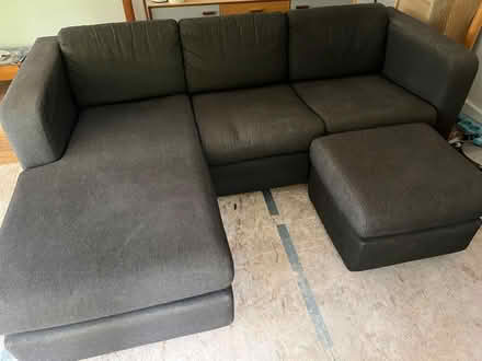 Photo of free Corner sofa with footstool. (Solihull B91) #1