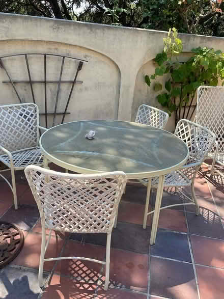 Photo of free Outdoor patio table & chairs (Redwood City) #2