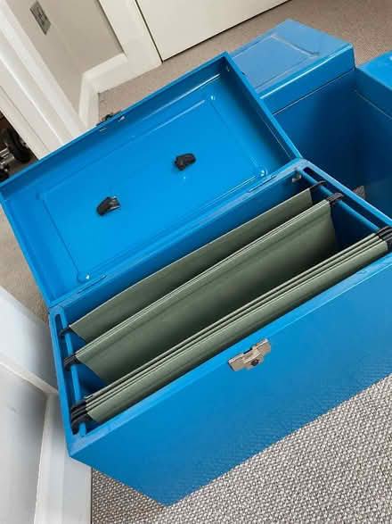 Photo of free 3 metal filing boxes (Holly Lodge Estate N6) #2