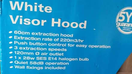 Photo of free White cooker extraction hood (Denton) #2