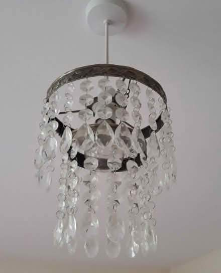 Photo of free crystal glass, suspended, ceiling light (Wellington Heath HR8) #1
