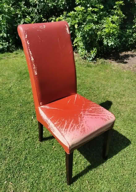 Photo of free Red padded upright chair (Basford NG5 Perry Rd) #2