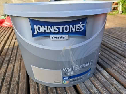 Photo of free Paint - Johnstone's "Seashell" matt 10 Litres, unused (Patcham BN1) #1