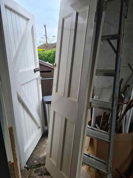 Photo of free Two pairs of painted cupboard doors (EX13) #1