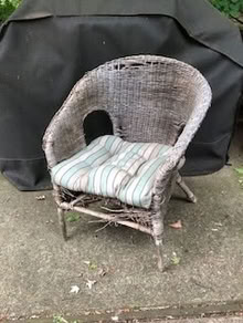 Photo of free Shabby Chic Wicker Chair (Farmington Hills) #1