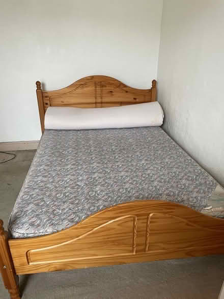 Photo of free Pine bed frame (Egerton Park CH42) #1