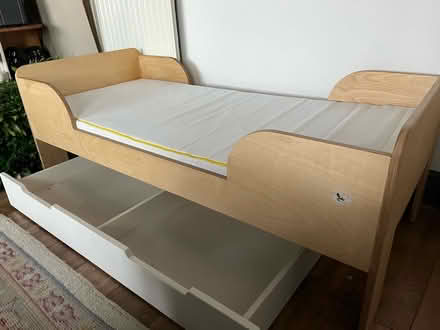 Photo of free Handmade kids bed with mattress (Harwich, CO12) #2