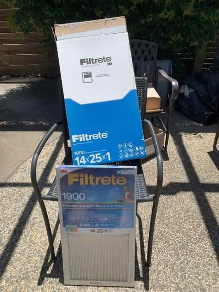 Photo of free 5 Filtrete Air Filters 14x25x1 (Downtown Sunnyvale) #1