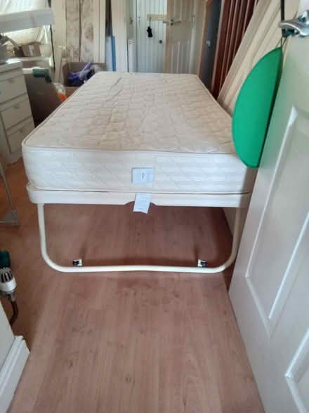 Photo of free Standard single bed with folding legs and mattress (Ifield West RH11) #2
