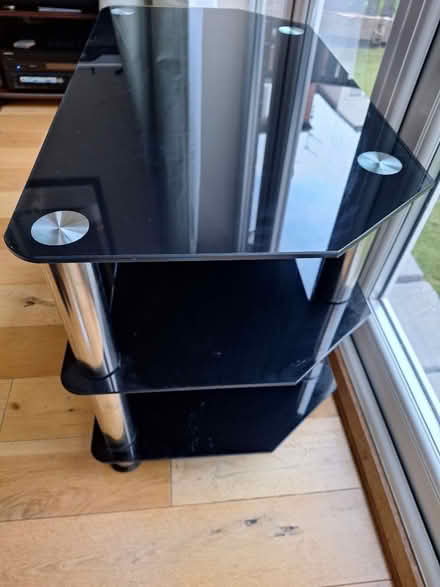 Photo of free Black glass TV stand (Becketts Park LS6) #3