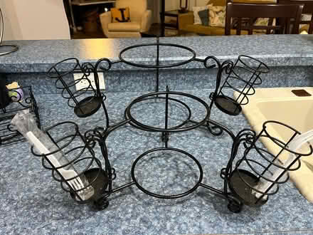 Photo of free Black iron serving caddy (Westchase Fl) #1