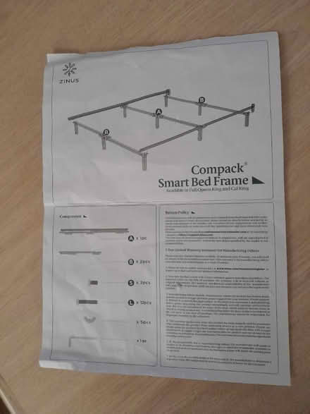 Photo of free New bed frame full / queen (East Mesa near Main and Sossam) #1