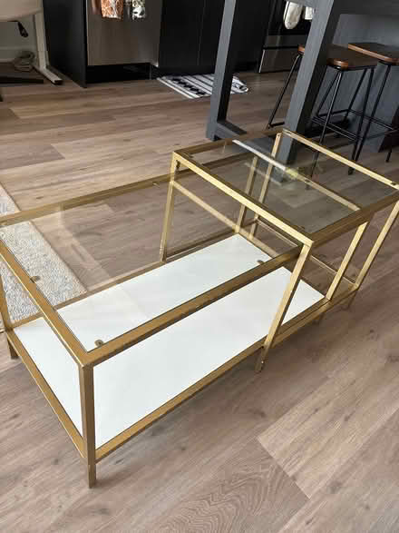 Photo of free Gold and glass ikea coffee tables (NoMa) #2