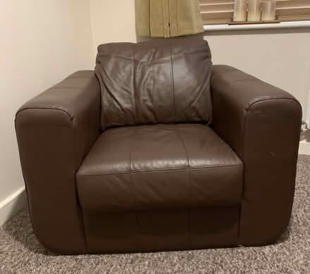 Photo of free Brown leather chair (Southport PR9) #1