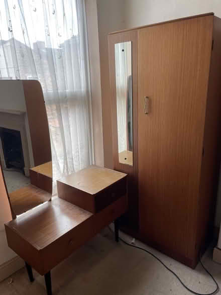 Photo of free 1960s small wardrobe and dressing table (Egerton Park CH42) #1