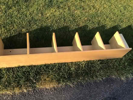 Photo of free Long wood shelving unit (Easton/Palmer Township) #1