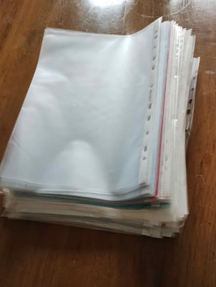 Photo of free A4 plastic file inserts (Amersham Common HP7) #1
