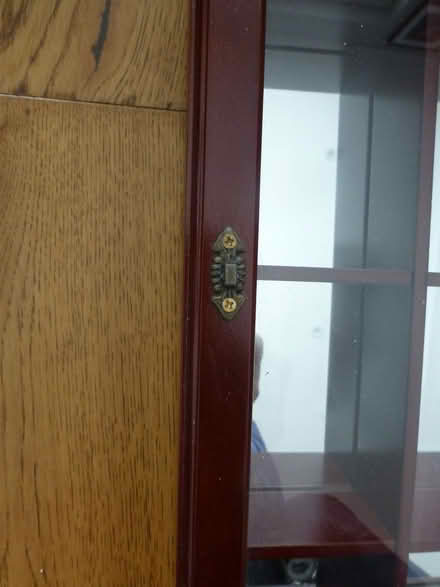Photo of free Mahogany finish display cabinet with mirror back (Chiswell Green AL2) #2