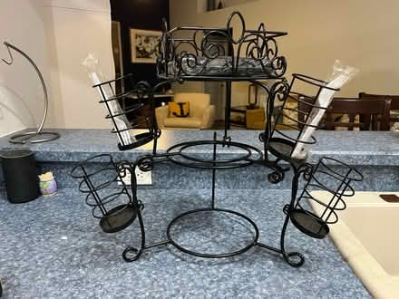 Photo of free Black iron serving caddy (Westchase Fl) #3