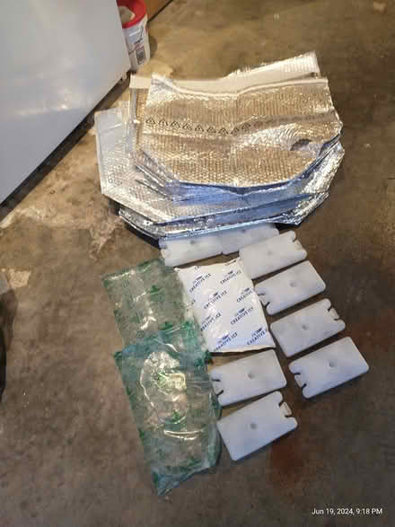 Photo of free ice packs and foil bags (Everett, WA near Silver Lake) #1