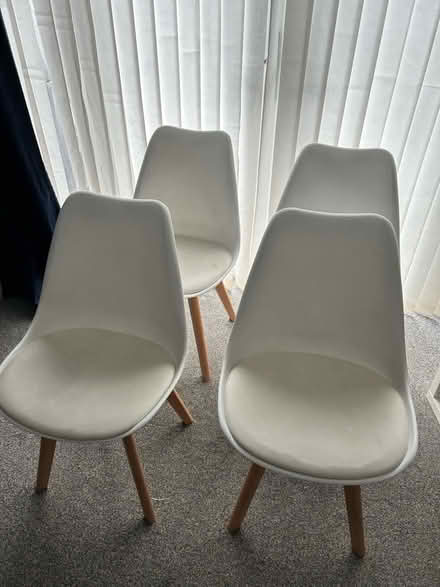Photo of free 4 white dining chairs (Hazel Grove SK7) #1
