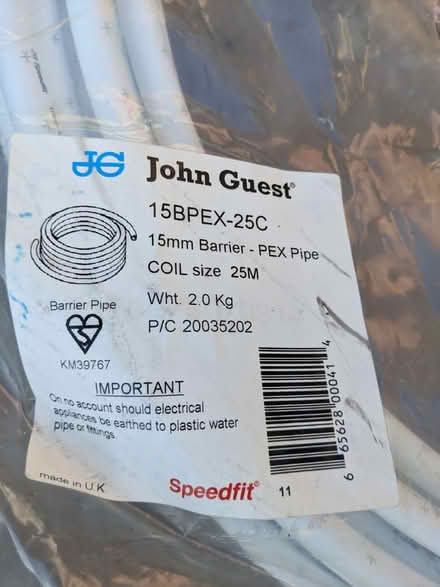 Photo of free JG Speedfit pipe 15mm coil (Epping CM16) #2