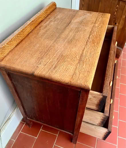 Photo of free Small 3 draw solid wooden unit (Pulborough) #2