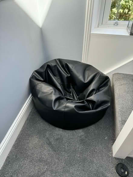 Photo of free 2 Large Black Beanbags (NE30) #1