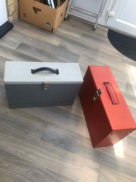 Photo of free 2x Personal metal Filing boxes (Haddon) #1