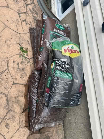 Photo of free Black and Brown Bags of Mulch (West Revere) #1