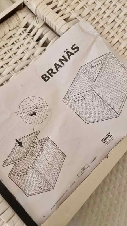Photo of free White IKEA branas basket (SE18) #2