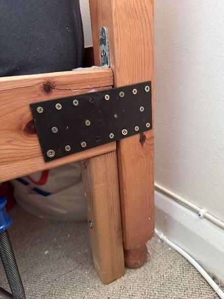 Photo of free Pine double bed frame - repaired leg (Florence Park OX4) #2