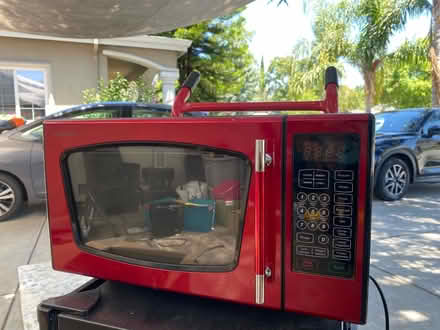 Photo of free Red microwave (Santana row) #1