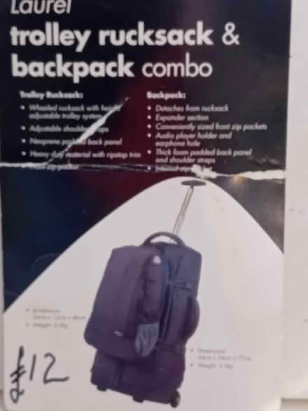 Photo of free Trolley Rucksack and day pack (Leintwardine SY7) #1