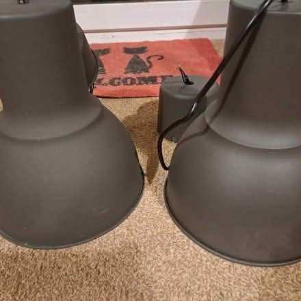 Photo of free Pair Grey metal Ikea ceiling lights (Saltdean BN2) #1