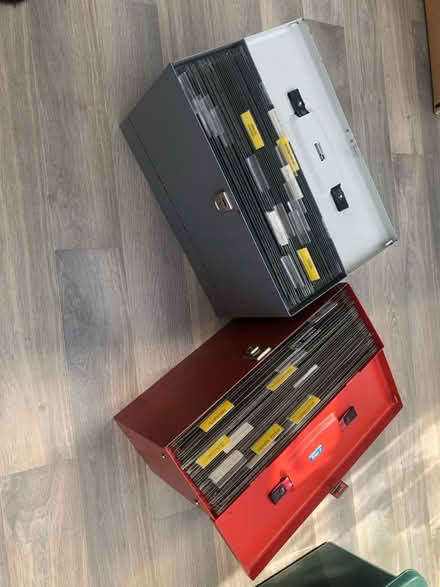Photo of free 2x Personal metal Filing boxes (Haddon) #2