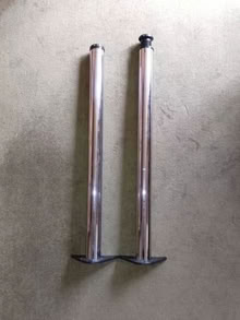 Photo of free Pair of adjustable chrome legs for worktop/desk etc (Halstead CO9) #1