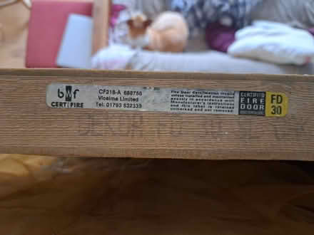 Photo of free Wooden Internal Fire Safety Door (Saltdean BN2) #3